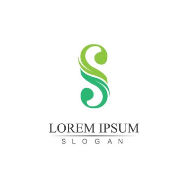 S Logo Şablonu vektör simgesi tasarımı