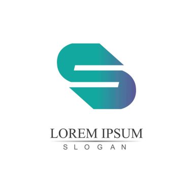 S Logo Şablonu vektör simgesi tasarımı