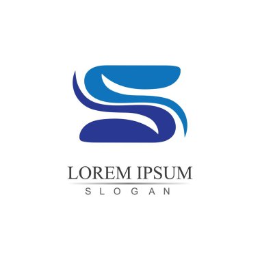S Logo Şablonu vektör simgesi tasarımı