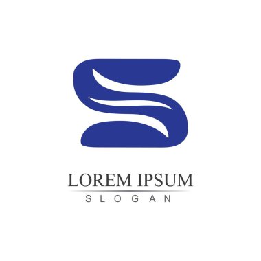 S Logo Şablonu vektör simgesi tasarımı