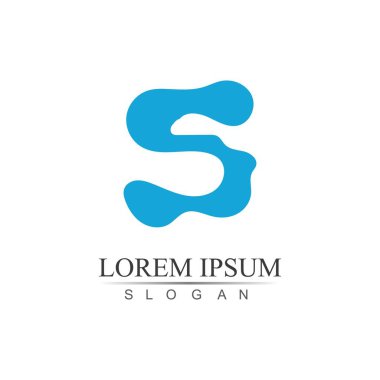 S Logo Şablonu vektör simgesi tasarımı