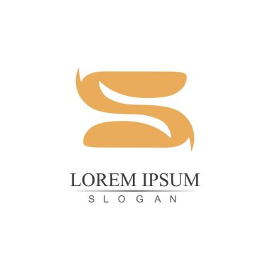 S Logo Şablonu vektör simgesi tasarımı