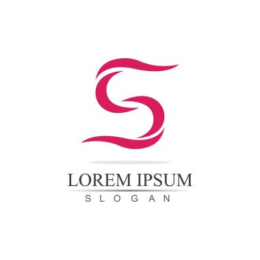 S Logo Şablonu vektör simgesi tasarımı