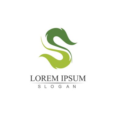 S Logo Şablonu vektör simgesi tasarımı