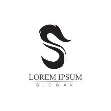 S Logo Şablonu vektör simgesi tasarımı