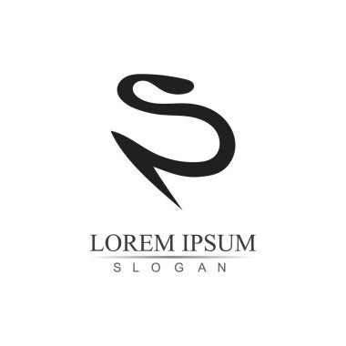 S Logo Şablonu vektör simgesi tasarımı