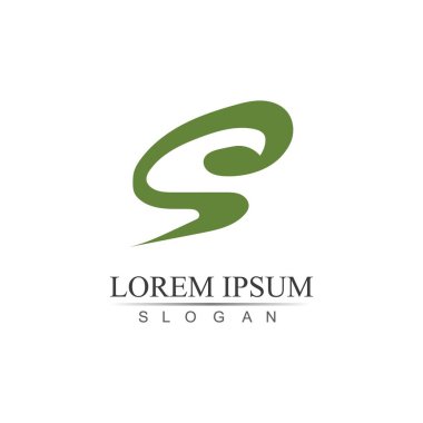 S Logo Şablonu vektör simgesi tasarımı