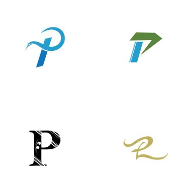 Harf p Logo Şablonu vektör simgesi tasarımı