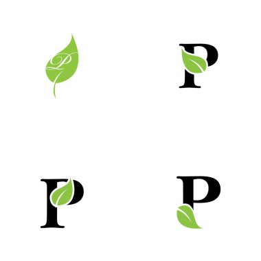 Harf p Logo Şablonu vektör simgesi tasarımı