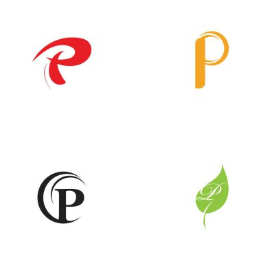 Harf p Logo Şablonu vektör simgesi tasarımı