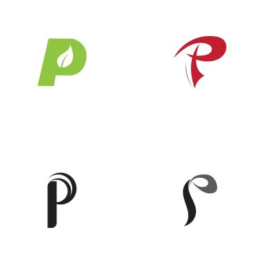 Harf p Logo Şablonu vektör simgesi tasarımı