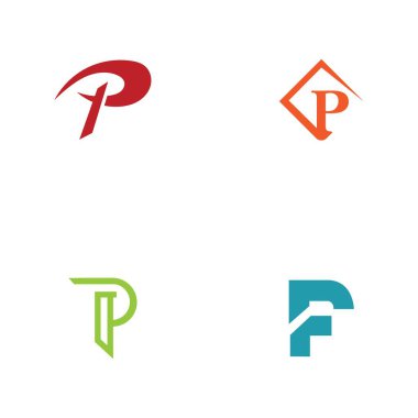 Harf p Logo Şablonu vektör simgesi tasarımı