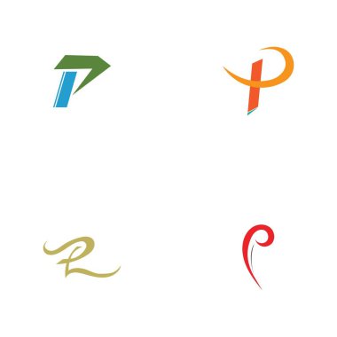 Harf p Logo Şablonu vektör simgesi tasarımı