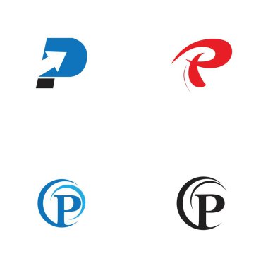 Harf p Logo Şablonu vektör simgesi tasarımı