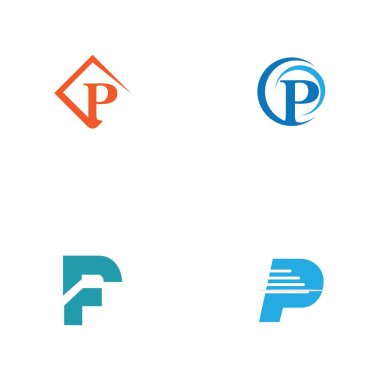 Harf p Logo Şablonu vektör simgesi tasarımı
