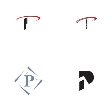 Harf p Logo Şablonu vektör simgesi tasarımı