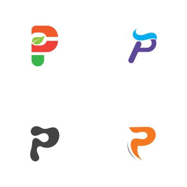 Harf p Logo Şablonu vektör simgesi tasarımı