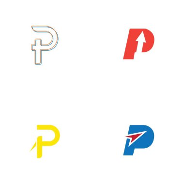 Harf p Logo Şablonu vektör simgesi tasarımı