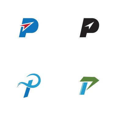 Harf p Logo Şablonu vektör simgesi tasarımı