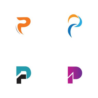 Harf p Logo Şablonu vektör simgesi tasarımı