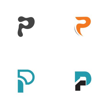 Harf p Logo Şablonu vektör simgesi tasarımı