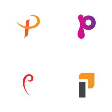 Harf p Logo Şablonu vektör simgesi tasarımı