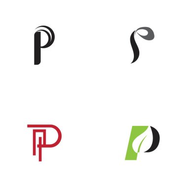 Harf p Logo Şablonu vektör simgesi tasarımı