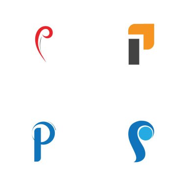 Harf p Logo Şablonu vektör simgesi tasarımı