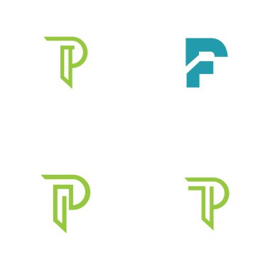 Harf p Logo Şablonu vektör simgesi tasarımı