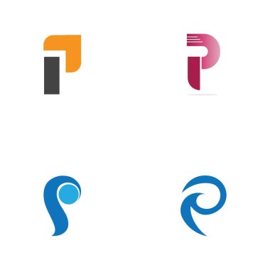 Harf p Logo Şablonu vektör simgesi tasarımı