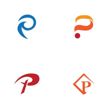 Harf p Logo Şablonu vektör simgesi tasarımı