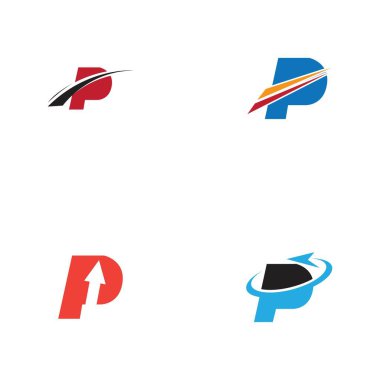 Harf p Logo Şablonu vektör simgesi tasarımı