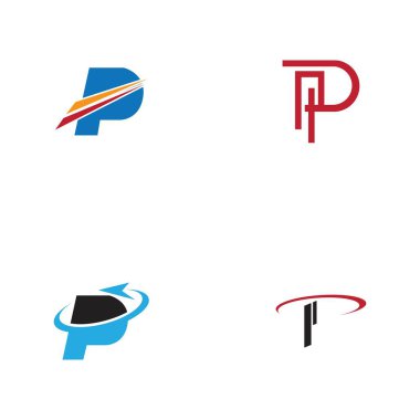 Harf p Logo Şablonu vektör simgesi tasarımı