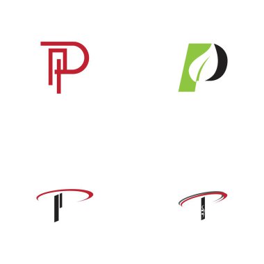 Harf p Logo Şablonu vektör simgesi tasarımı