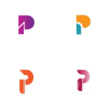 Harf p Logo Şablonu vektör simgesi tasarımı