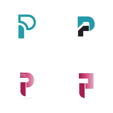 Harf p Logo Şablonu vektör simgesi tasarımı