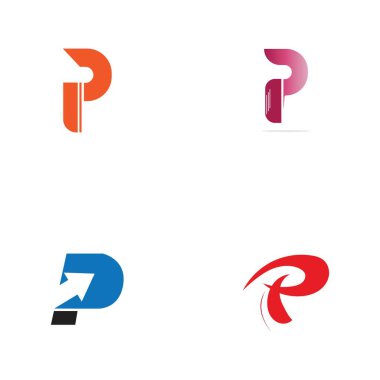 Harf p Logo Şablonu vektör simgesi tasarımı