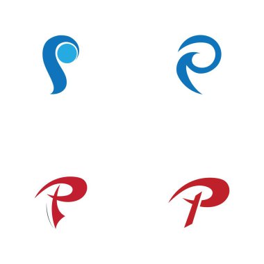 Harf p Logo Şablonu vektör simgesi tasarımı