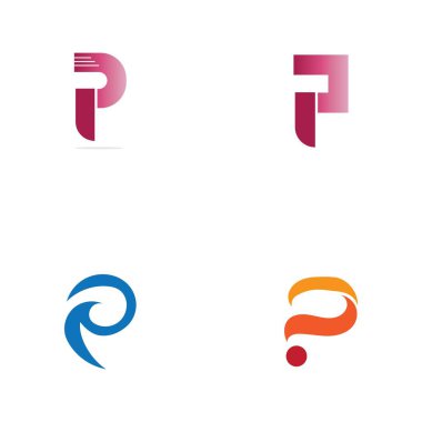 Harf p Logo Şablonu vektör simgesi tasarımı