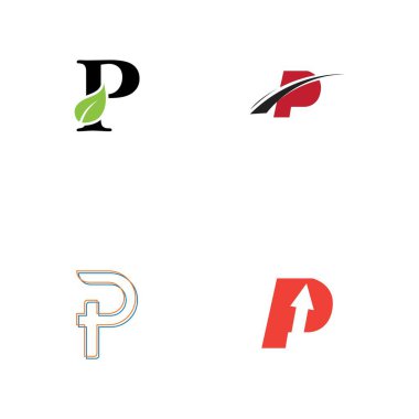Harf p Logo Şablonu vektör simgesi tasarımı