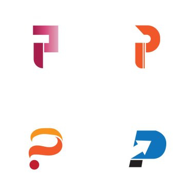 Harf p Logo Şablonu vektör simgesi tasarımı