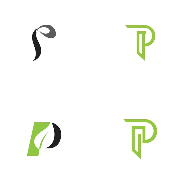 Set Literă Logo Șablon Vector Pictogramă Design — Vector de stoc