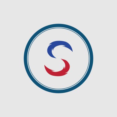yaratıcı S Harfi Logo Şablonu vektör simgesi tasarımı