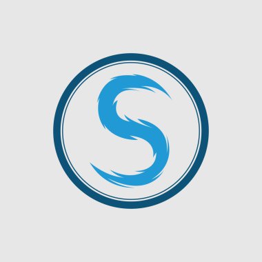 yaratıcı S Harfi Logo Şablonu vektör simgesi tasarımı