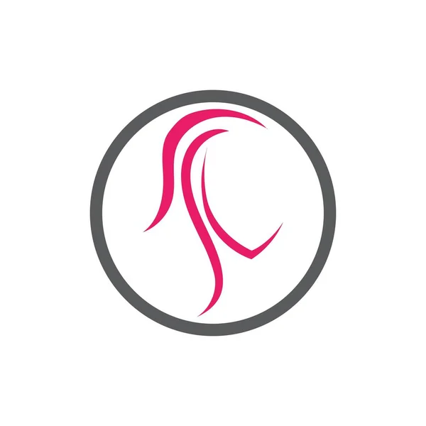 Güzellik Kuaförü Logosu Vektör Çizimi Tasarımı — Stok Vektör