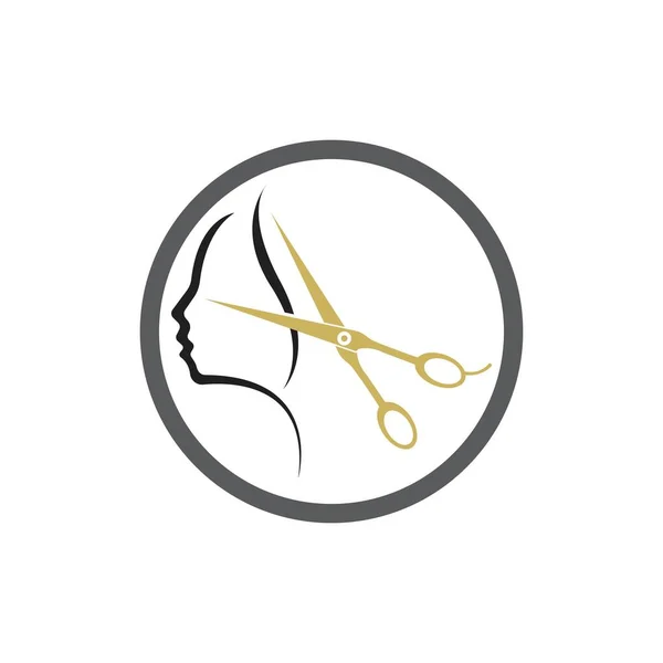 Beauté Salon Coiffure Logo Vectoriel Illustration Design — Image vectorielle