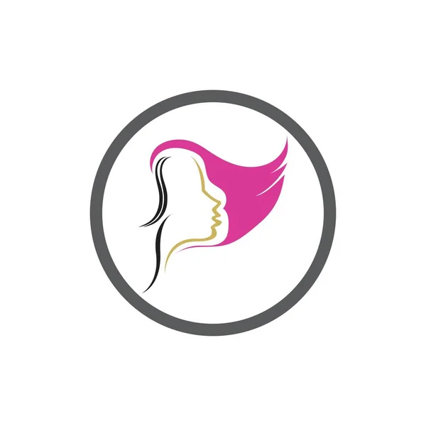Güzellik Kuaförü Logosu Vektör Çizimi Tasarımı — Stok Vektör