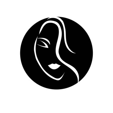 kuaför logosu vektör illüstrasyon tasarımı