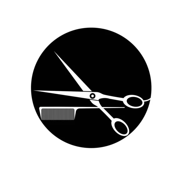 Corte Cabelo Salão Logotipo Vetor Ilustração Design — Vetor de Stock