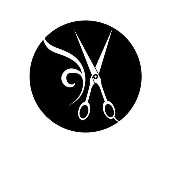 Corte Pelo Salón Logo Vector Ilustración Diseño — Vector de stock